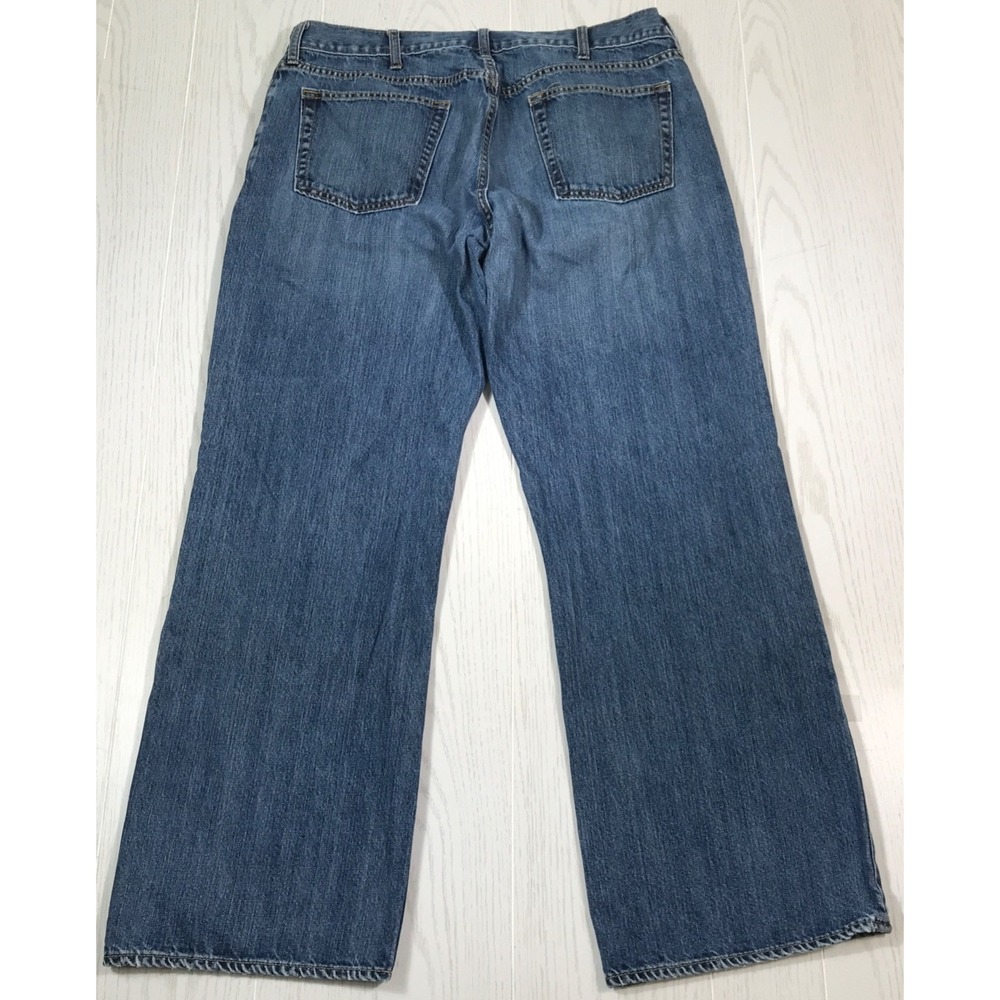 Vintage Y2K Baggy Wide Leg Jeans Men 36x32 Old Navy Blue Denim Skater Grunge